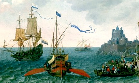French Galley and Dutch Man of War